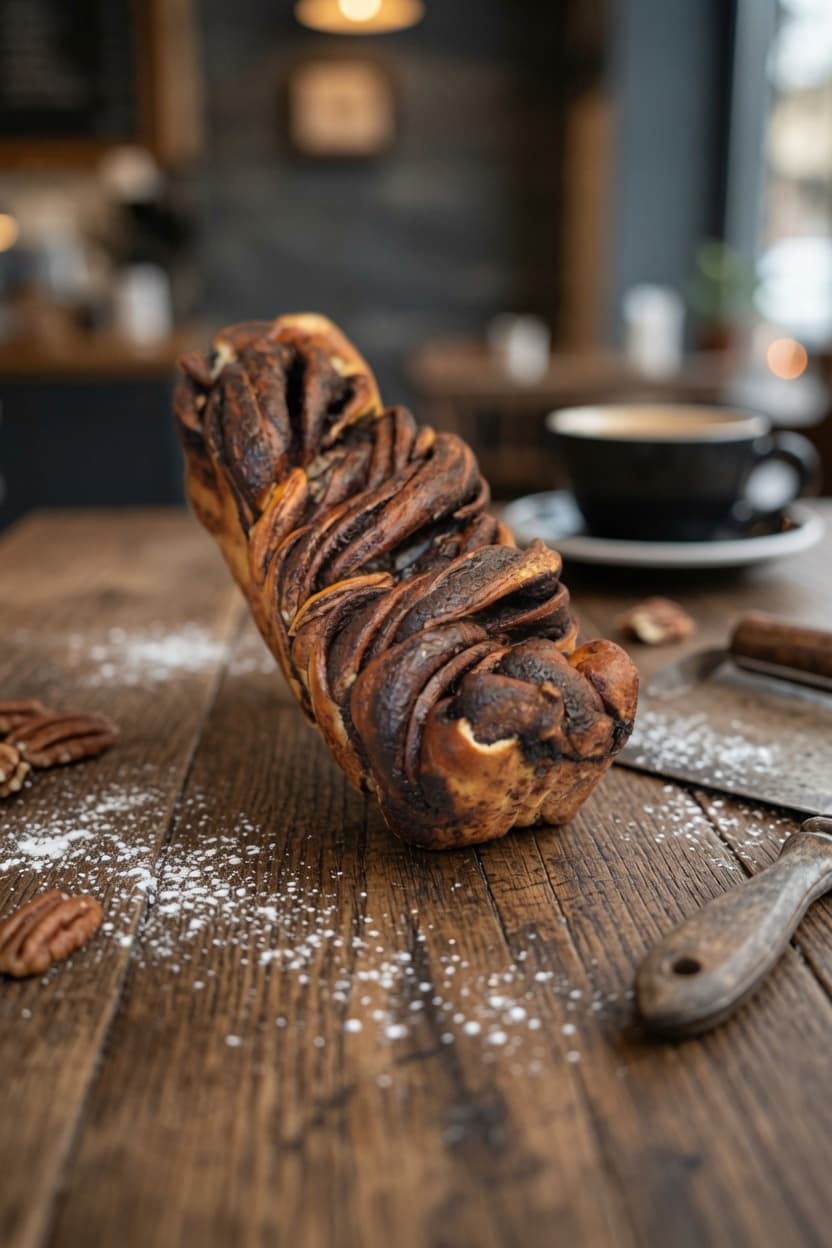 Babka brioche tressé au chocolat
